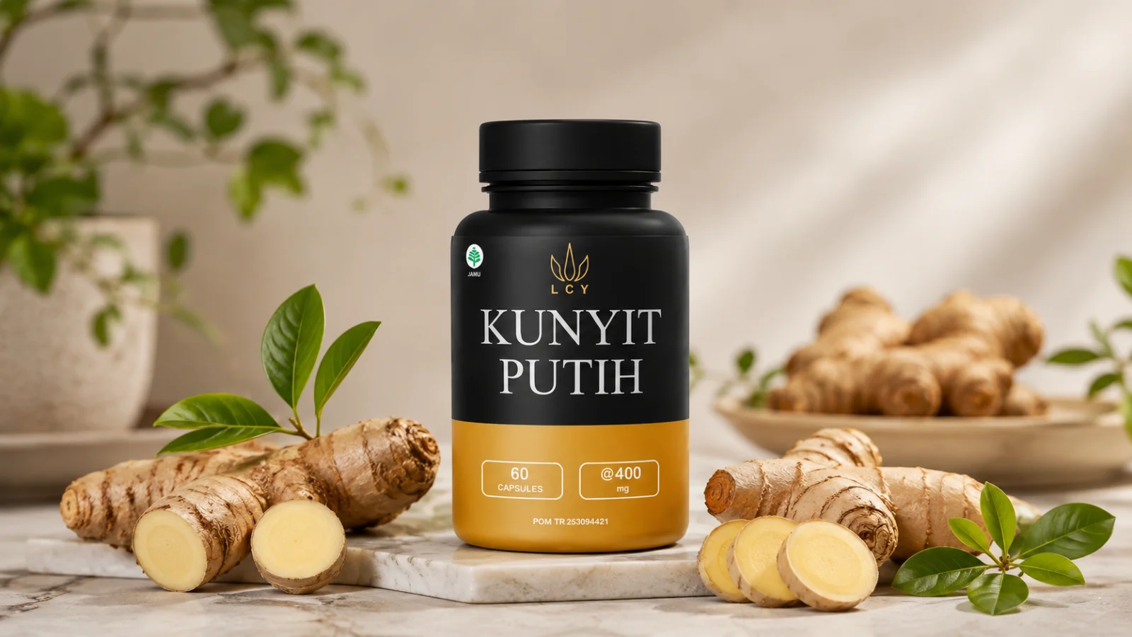 LCY Ling Cao Yao Kunyit Putih obat herbal kanker yang diamankan Shieldtag