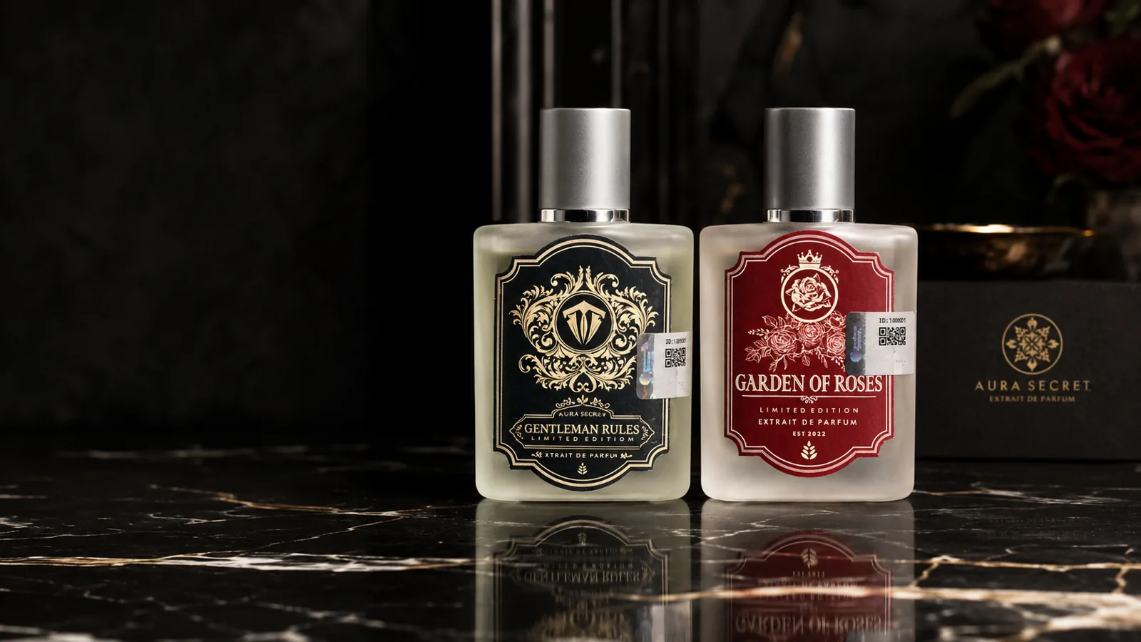 Bundle Parfum Aura Secret Gentleman Rules dan Garden of Roses